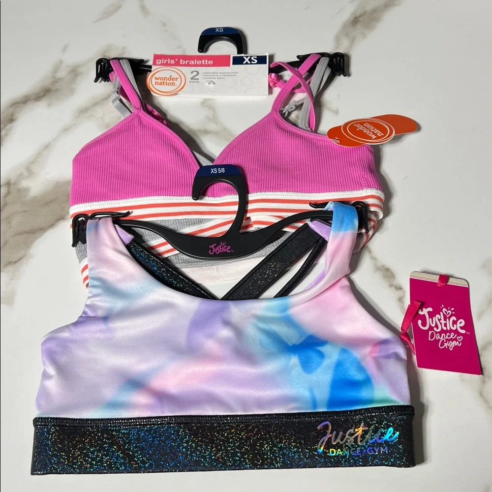 Justice & Wonder Nation girls bras size XS